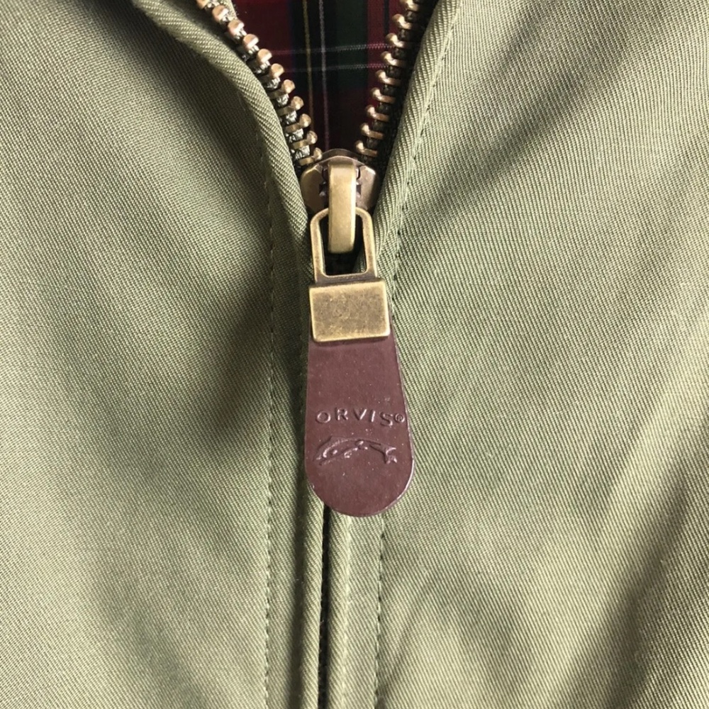 Orvis Weatherbreaker Jacket Harrington Bomber Green M - Picture 4 of 8